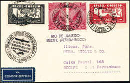 Beleg 1934, 2.SA-Fahrt, Brasilianische Post, Rio - Recife, Tadellose Postkarte. (Michel: Si.252C) - Other & Unclassified