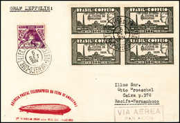 Beleg 1934, 7.SA-Fahrt, Brasilianische Post, Auflieferung Mustermesse, Tadelloser Brief Rio - Recife. (Michel: Si.272AA) - Autres & Non Classés