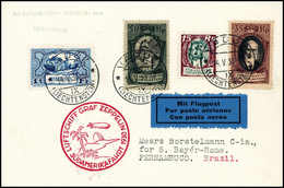 Beleg 1930, SA-Fahrt Bis Pernambuco, Tadellose Postkarte Mit Bunter Frankatur Liechtenstein Und Stempel VADUZ 14.V.30. ( - Other & Unclassified