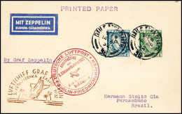 Beleg 1932, 3.SA-Fahrt, Irland ½ P. Und 1 Sh. Auf Drucksache Zum Anschlußflug Ab Berlin (rs. Öffnungsfehler). (Michel: S - Other & Unclassified