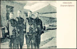 Beleg (1905), "Chinesische Torpedo-Officiere", Interes. Foto-AK, Blanko, Rs. Mit Sechs Versch. Portomarken Beklebt. - Other & Unclassified