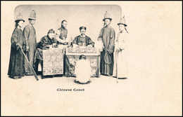 Beleg (1905), "Chinese Court", Seltene Foto-AK, Rs. Mit Vier Versch. Chefoo-Lokalmarken Beklebt. - Autres & Non Classés