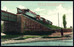 Beleg 1912, Chinesische Revolution "Gesprengte Eisenbahnbrücke", Farbige Foto-AK. - Altri & Non Classificati