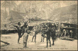 Beleg (1910), "Männer Von Der Insel Tumleo Beim Tanz", Interes. Foto-AK. - Altri & Non Classificati