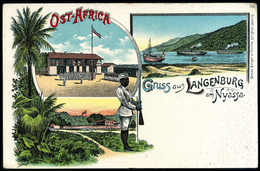 Beleg Ostafrika: (1898), "Gruß Aus Langenburg Am Nyassa", Seltene, Dekorat. Farblitho-AK. - Autres & Non Classés