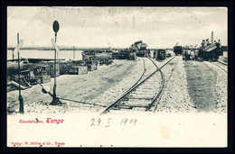 Beleg (1909), "Eisenbahnpier Tanga", Seltene Foto-AK. - Autres & Non Classés