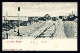 Beleg (1909), "Eisenbahnpier Tanga", Seltene Foto-AK. - Altri & Non Classificati