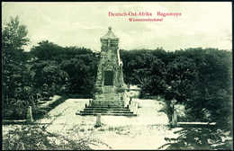 Beleg (1910), "Wissmann-Denkmal, Bagamoyo", Schöne Foto-AK. - Autres & Non Classés