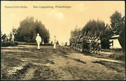 Beleg 1913, "Polizeitruppe Neu Langenburg", Seltene Foto-AK (ohne Marke). - Autres & Non Classés