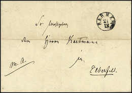 Beleg Südwestafrika: 1842, BARMEN, Fingerhutstempel Klar Auf Gef. Brief An Kommerzienrat Keetmann In Elberfeld. Dieser W - Other & Unclassified