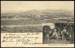 Beleg 1899, "Hendrik Wittboi Mit Seinem Stab", Schöne Foto-AK "Gr.Windhoek" Mit 5 Pfg. Nach Swakopmund. (Michel: 6) - Autres & Non Classés