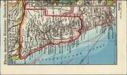 (192o), DSWA Und DOA, Dekorat., Farbige Landkarte Mit Land- Und Schiffs-Verbindungen, 1:12.ooo.ooo, 25 X 26,2 Cm. - Other & Unclassified