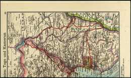 (192o), Kamerun Und Togo, Dekorat., Farbige Landkarte Mit Land- Und Schiffs-Verbindungen, 1:12.ooo.ooo, 25 X 26,2 Cm. - Other & Unclassified