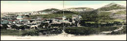 Beleg (1900), "Panorama Von Tsingtau", Seltene Zweiteilige Panorama-Faltkarte, Schön Coloriert (in Der Faltung Etwas Ges - Other & Unclassified