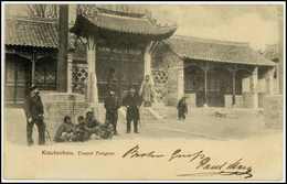 Beleg 1901, "Kiautschou, Tempel Tsingtau", Tadellose Foto-AK Mit Vorläufer 5 Pfg.(2). (Michel: V2II(2)) - Other & Unclassified