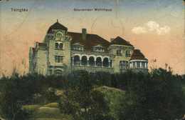 Beleg (1905), Tsingtau, "Gouverneur Wohnhaus", Farbige Foto-AK (Marke Fehlt). - Autres & Non Classés