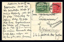 Beleg 1912, PORT MELBOURNE, Postkarte Vom Kleinen Kreuzer "Cormoran", Geschrieben Von Olt. Fritz Witschetzky An Kapitänl - Other & Unclassified