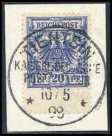 Briefst. 20 Pfg., Unten Mit Zwischensteg, Ideales Bfstk. Mit Stempel TIENTSIN KDPA 10/5 98. (Michel: V48d) - Altri & Non Classificati