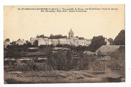 SAINT-GERVAIS-D'AUVERGNE  (cpsm 63)  Vue Partielle Du Bourg Côté Nord-ouest, L'école De Garçons  - L 1 - Saint Gervais D'Auvergne