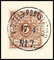 Briefst. 3 Pfg., Tadelloses Bfstk. Mit Klarem Und Genau Zentr. Stempel K.D.FELD-POSTSTATION No.7 (Paotingfu) 17/4 (1901) - Autres & Non Classés