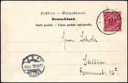 Beleg 10 Pfg., Tadelloses Exemplar Mit Sauber Aufges. Stempel TSCHIFU 17/9 00 Auf Frischer Bedarfs-Postkarte (li. Unten  - Altri & Non Classificati