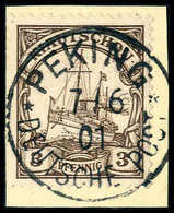 Briefst. 3 Pfg., Tadelloses Bfstk. Mit Zentr. Stempel PEKING 7/6 01, Sign. Bothe BPP.<br/><b>Katalogpreis: 350,-+</b> (M - Altri & Non Classificati