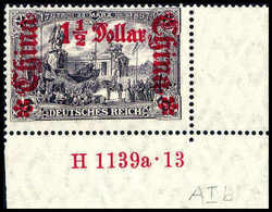 ** 1½ $, Tadellos Postfr. Bogenecke Re. Unten (Falz Im Re. Rand), HAN "H 1139a.13", Fotoattest Steuer BPP.<br/><b>Katalo - Altri & Non Classificati