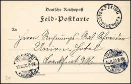 Beleg PEKING DP, Sog. "Hartholz-Stempel", Idealer Abschlag Auf Tadelloser Feldpostkarte (o.Text) Nach Frankfurt/M. Mit A - Altri & Non Classificati