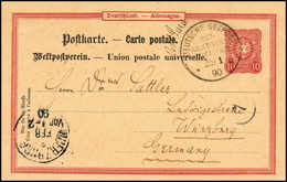 Beleg Seepost: OAHL "g" ("Sachsen") 25/1 90, Klar Auf Tadelloser Postkarte 10 Pfg. (Michel: DR P14) - Altri & Non Classificati