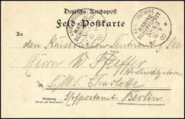 Beleg "Woosung-Rhede 27/8 Oo", Außergewöhnlich Frühe Marine-Feldpostkarte Mit Stempel K.D.MARINE-SCHIFFSPOST No.43 ("Für - Altri & Non Classificati