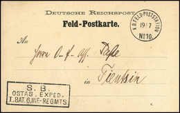 Beleg K.D.FELD-POSTSTATION No. 10, Idealer Abschlag Auf Tadelloser Inlands-Feldpostkarte Nach Tientsin. - Altri & Non Classificati