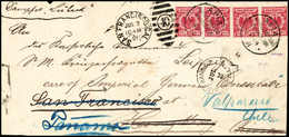 Beleg 1891, APIA KDPA, Zwei Klare Abschläge Auf Gef. Brief-Vds. Viermal 10 Pfg. Mit Leitvermerk "Dampfer Lübeck" An Das  - Autres & Non Classés