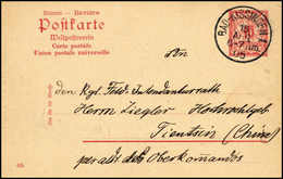 Beleg 1905, BAD KISSINGEN 15/8 05, Ganzsachenkarte Bayern 10 Pfg. Nach Tientsin. (Michel: Bayern) - Sonstige & Ohne Zuordnung