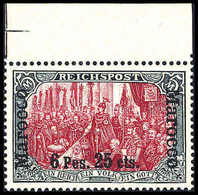 ** 6,25 Pes., Tadellos Postfrisches Oberrandstück, Sign. Jäschke-L.BPP.<br/><b>Katalogpreis: 600,-</b> (Michel: 19II) - Altri & Non Classificati