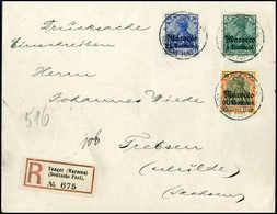 Beleg Die "Eintagsfliege" Auf Einschreibebrief: 5 C. A. 5 Pfg., Die Nur Am 30.September 1905 Verkaufte Briefmarke, Zusam - Autres & Non Classés