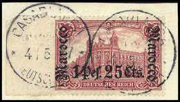 Briefst. 1,25 Pes., Tadelloses Bfstk. Mit Stempel CASABLANCA 4/5 07.<br/><b>Katalogpreis: 220,-</b> (Michel: 43) - Other & Unclassified