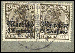 Briefst. 3 C., Tadelloses Bfstk. Mit Idealem Stempel K.D.MARINE-SCHIFFSPOST No.50 (Kleiner Kreuzer "Berlin") 30/8 11. (M - Other & Unclassified