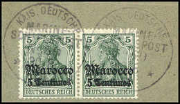 Briefst. MSP No.50 ("Berlin") 30/8 11, Zweimal Klar Auf Tadellosem Bfstk. 5 C. (Michel: 35(2)) - Other & Unclassified