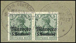 Briefst. MSP No.50 ("Berlin") 30/8 11, Zweimal Klar Auf Tadellosem Bfstk. 5 C. (Michel: 35(2)) - Altri & Non Classificati