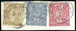 Briefst. 1, 2 Und 5 Gr., Frisches Kab.-Bfstk. Mit Je Zentr. Und Klar Aufges. Stempel CONSTANTINOPEL N.P.A. 8/11 70. Eben - Sonstige & Ohne Zuordnung