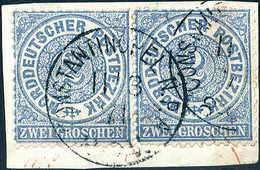 Briefst. 2 Gr., Farbfrisches, Waagr. Paar Auf Bfstk. (kl. Mgl.) Klare Stempel CONSTANTINOPEL N.P.A. 11/3 71.<br/><b>Kata - Autres & Non Classés