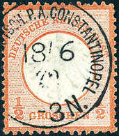 Gest. ½ Gr. (Bug) Mit Schönem Stempel KDPA CONSTANTINOPEL 18/6 72, Sign. Jäschke-L. BPP.<br/><b>Katalogpreis: 450,-</b>  - Altri & Non Classificati