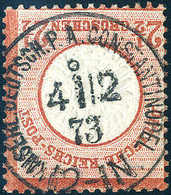 Gest. 2½ Gr., Prachtstück (leichter Eckzahnbug) Mit Genau Zentr. Stempel KDPA CONSTANTINOPEL (mit Kreis) 4/12 73.<br/><b - Otros & Sin Clasificación