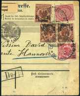 Briefst. 2 Mk. Mit Aufdruckausgabe 20 P. Und Dreimal 2½ Pia. Auf Großteil Von Paketkarte (kl. Mängel).<br/><b>Katalogpre - Otros & Sin Clasificación