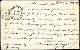 Beleg Übergabepost 1879 10 Pfg., Postkarte Mit Stempel GUBEN 28/8 79 Nach CONSTANTINOPEL (leichte Gebrauchsspuren), Rs.  - Otros & Sin Clasificación