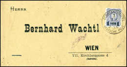 Beleg 1 Pia., Aufdruck Blau, Tadellose EF Auf Besonders Schönem Vordruckbrief Nach Wien, Ideal Aufges. Stempel CONSTANTI - Otros & Sin Clasificación