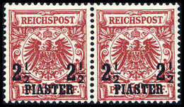 **/* 2½ Pia., Tadellos Ungebr., Waagr. Paar, Re. Marke Postfr., Sign. Steuer BPP.<br/><b>Katalogpreis: 395,-</b> (Michel - Altri & Non Classificati