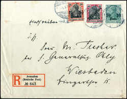 Beleg 1½ Pia. In Währungs-Mischfrankatur Mit Ausgabe 1908, 50 C. Als Zusatzfrankatur Auf Ganzsachenumschlag 10 P. Mit St - Sonstige & Ohne Zuordnung