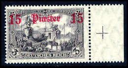 ** 15 Pia., Tadellos Postfrisches Re. Randstück Mit Passerkreuz.<br/><b>Katalogpreis: 160,-</b> (Michel: 46b) - Autres & Non Classés