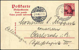 Beleg CONSTANTINOPEL 3 Ohne Uhrzeit Vom 30.5.1906: CONSTANTINOPEL 3. 30/5 06, Stempel Ohne Uhrzeitangabe Vorzüglich Klar - Autres & Non Classés